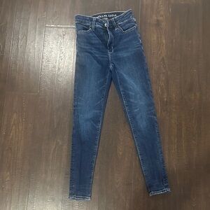 American Eagle Outfitters Women's Dark Blue Skinny Jeans